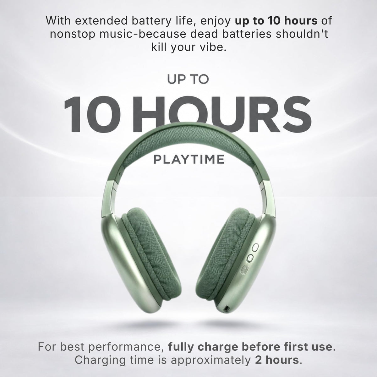 On-ear controls on iJoy headphones demonstrate easy volume and track management