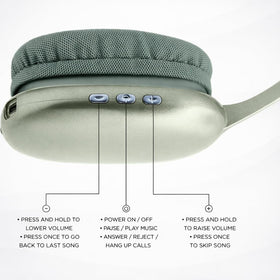 Folded compact form of iJoy headphones for easy packing