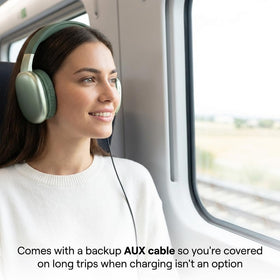 Headphones on a desk setup suitable for work or study use