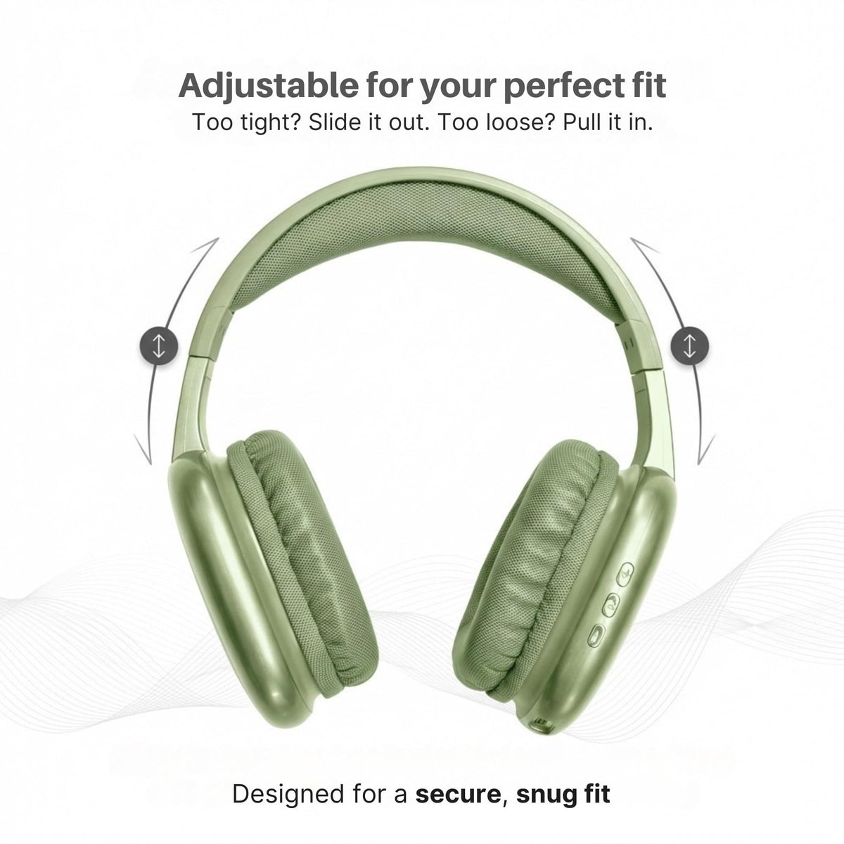 Side view of iJoy Ultra headphones showing snug fit for busy days