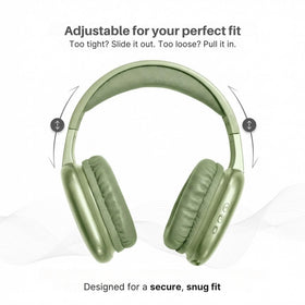 Side view of iJoy Ultra headphones showing snug fit for busy days