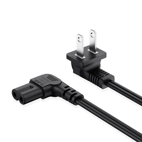 IJP 10ft TV power cable angled for space-saving wall mounts.