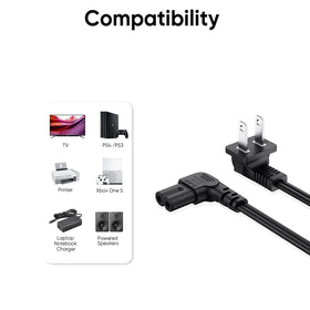 IJP cable compatible with LG and TCL LED TVs as a replacement power cord.