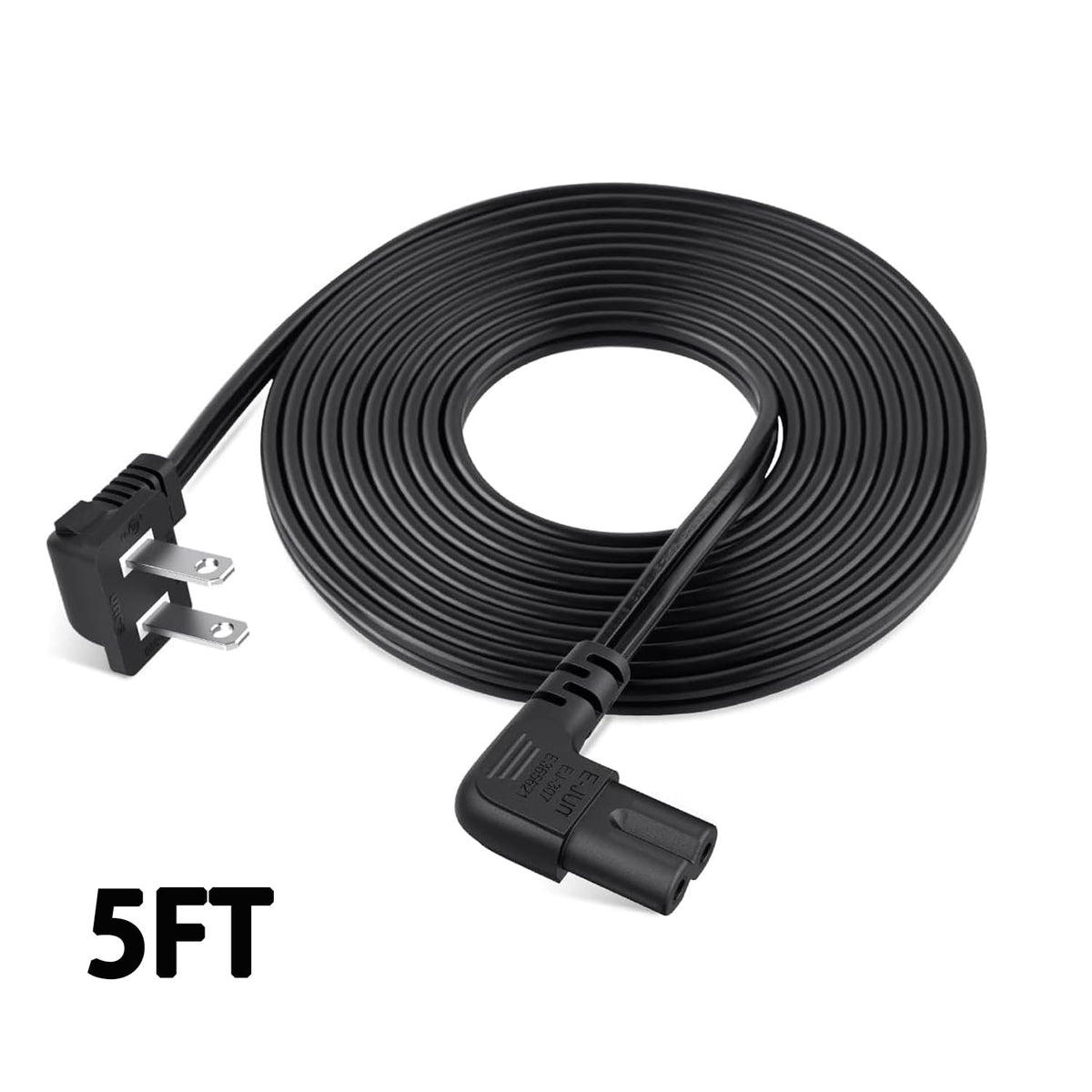 IJP easy plug-and-play TV power cord for quick installation.