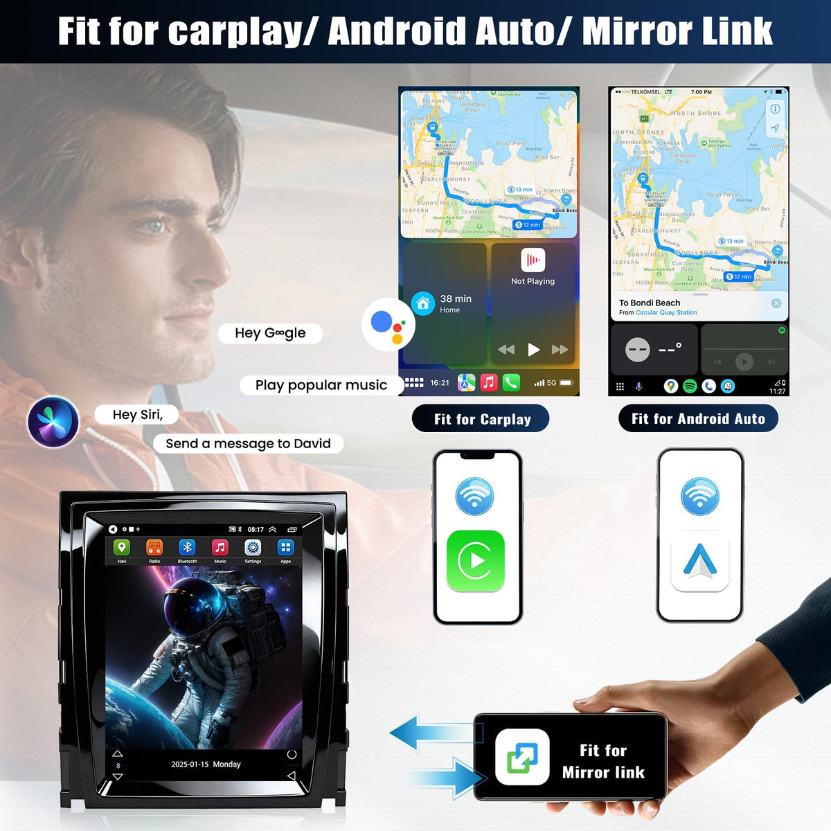 IKASEFU built-in GPS and WiFi for live maps and streaming apps on the go