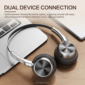 iKF R1 on-ear controls and ports showing easy access and quick adjustments