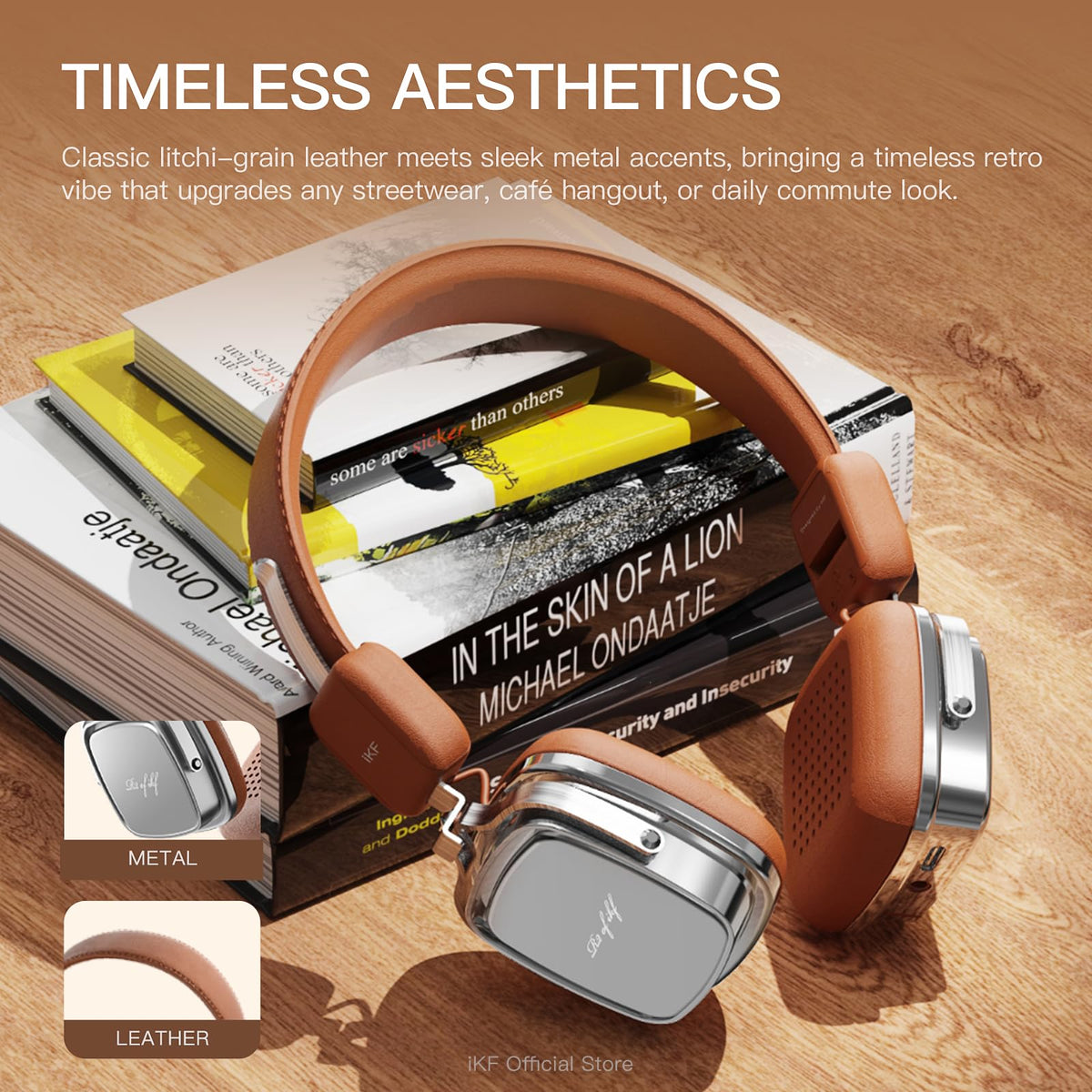 iKF R2 litchi textured leather close-up for premium comfort