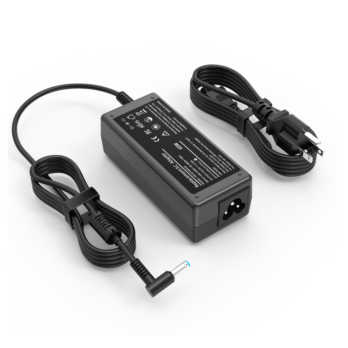 IKFJQCOA HP charger with blue tip powers Pavilion notebooks on the go