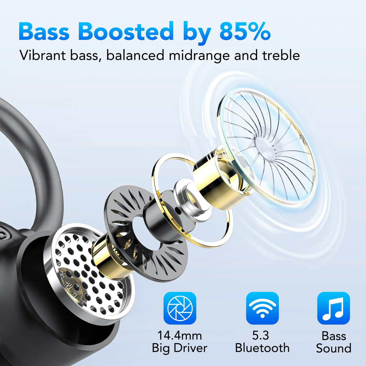 IKG Ear Buds 72h playtime with a compact charging case.