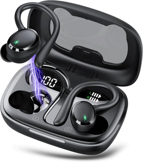 IKG Ear Buds digital display shows battery status at a glance.