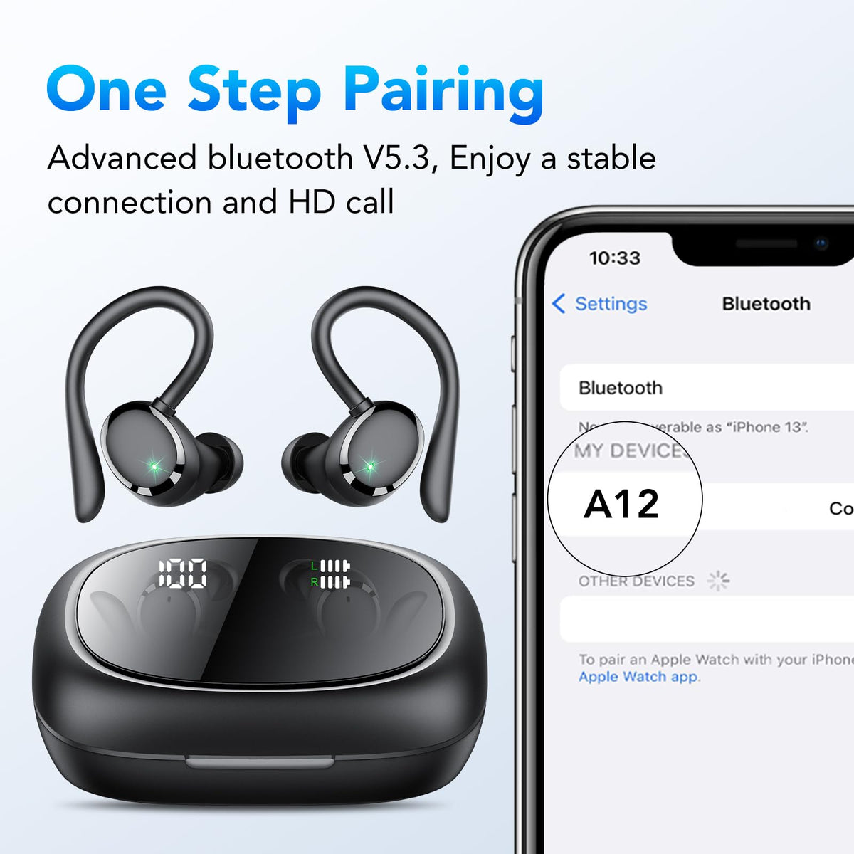 IKG Ear Buds IPX7 waterproof against sweat and rain.