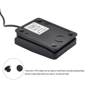 iKKEGOL foot pedal on hard floor with TPU rubber pads stays secure