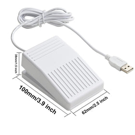 iKKEGOL pedal with USB cable on desk.
