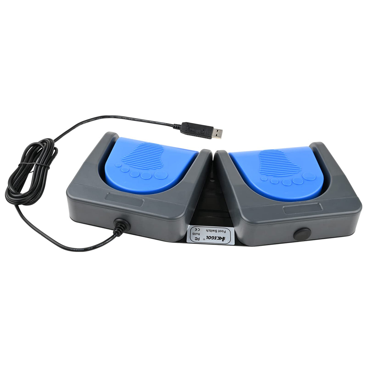 iKKEGOL pedals next to ruler showing compact dimensions for space-saving setup