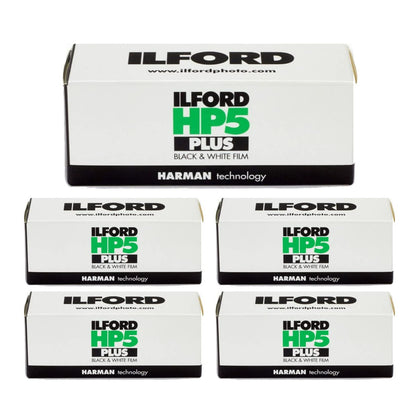 Ilford HP5 Plus 400 120 film pack for versatile action and available light photography.
