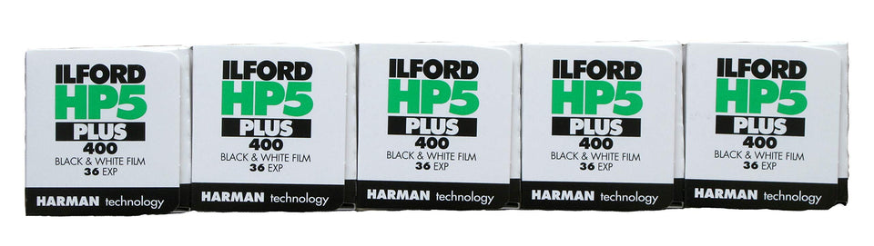Ilford HP5+ five-roll pack ready for versatile black-and-white projects