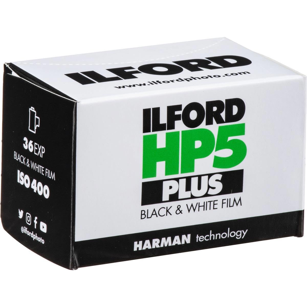 Ilford HP5 PLUS close-up grain detail demonstrating fine grain and sharpness for enlargements
