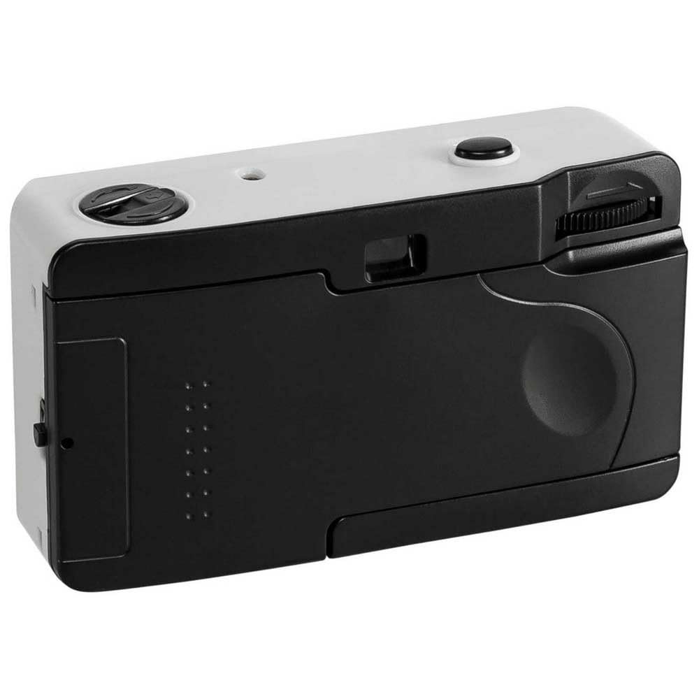 Ilford Sprite 35-II close-up of lens and built-in flash, clear controls for simple shooting