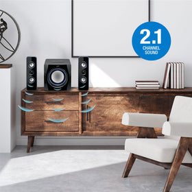 iLive HB23B 3.5mm to RCA cable enables quick wired connection.