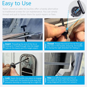 ILKCC compact storage cable tie buckle fits in glove box or tool kit.