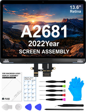 Dilcmtif A2681 replacement screen for MacBook Air M2 delivers crisp 2560x1664 visuals in Midnight