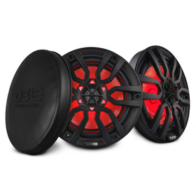 DS18 HYDRO NXL-8 - High End Coaxial Speaker Pair - 2-Way Marine Speaker w/Integrated RGB Lights - 375 Watt - 100% UV Stable - Water Resistant Speakers - 8 Inches, Black