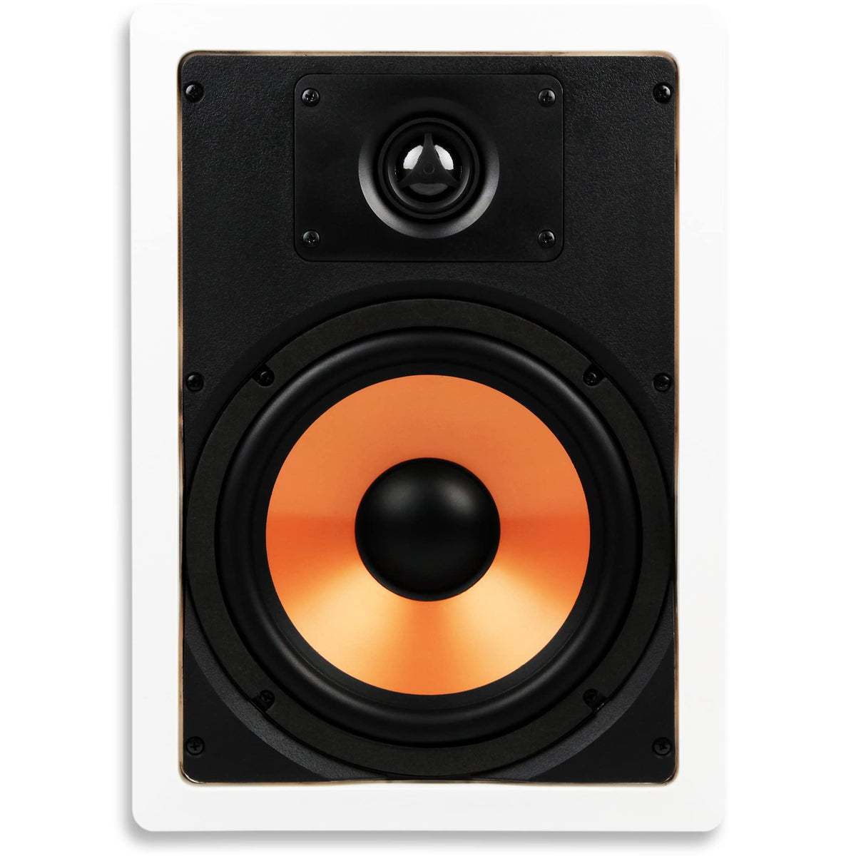 Micca M-8S 2-Way In-Wall Speaker – 8-Inch Woofer, 1-Inch Silk Dome Tweeter, Paintable White