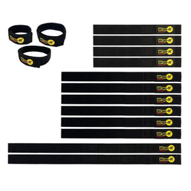Quick-Straps by Wrap-It Storage – 12-Pack Black Hook & Loop Cable Organizers