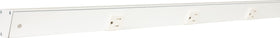 Generic APT angled power strip 48in white mounted under cabinet for clutter-free outlets