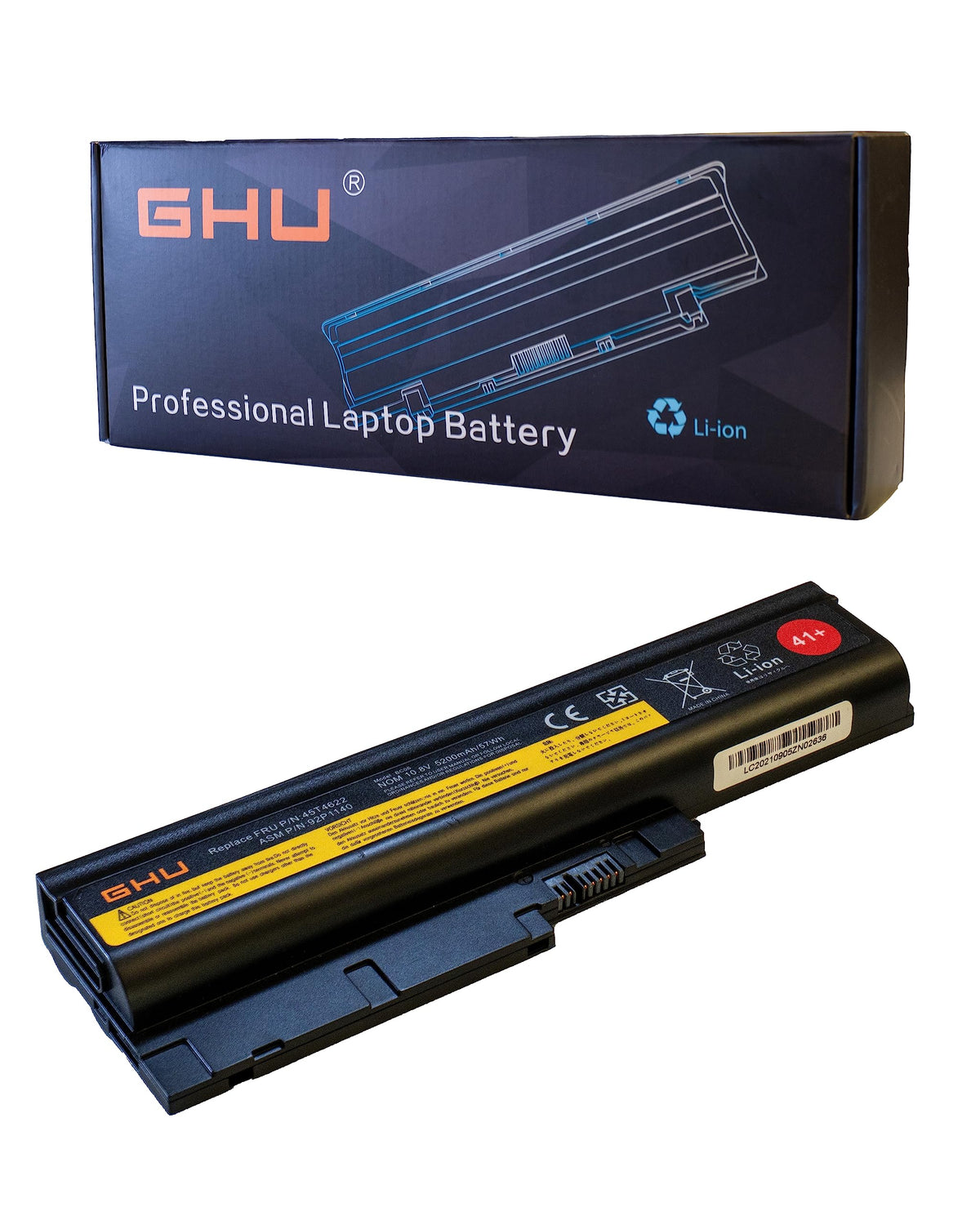 GHU 57Wh Replacement Battery for IBM ThinkPad R60 R61 T60 W500 Z60 SL Series