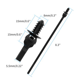 XINGO Fir-Tree Push Mount Zip Ties 8.3" x 0.22" 100pc