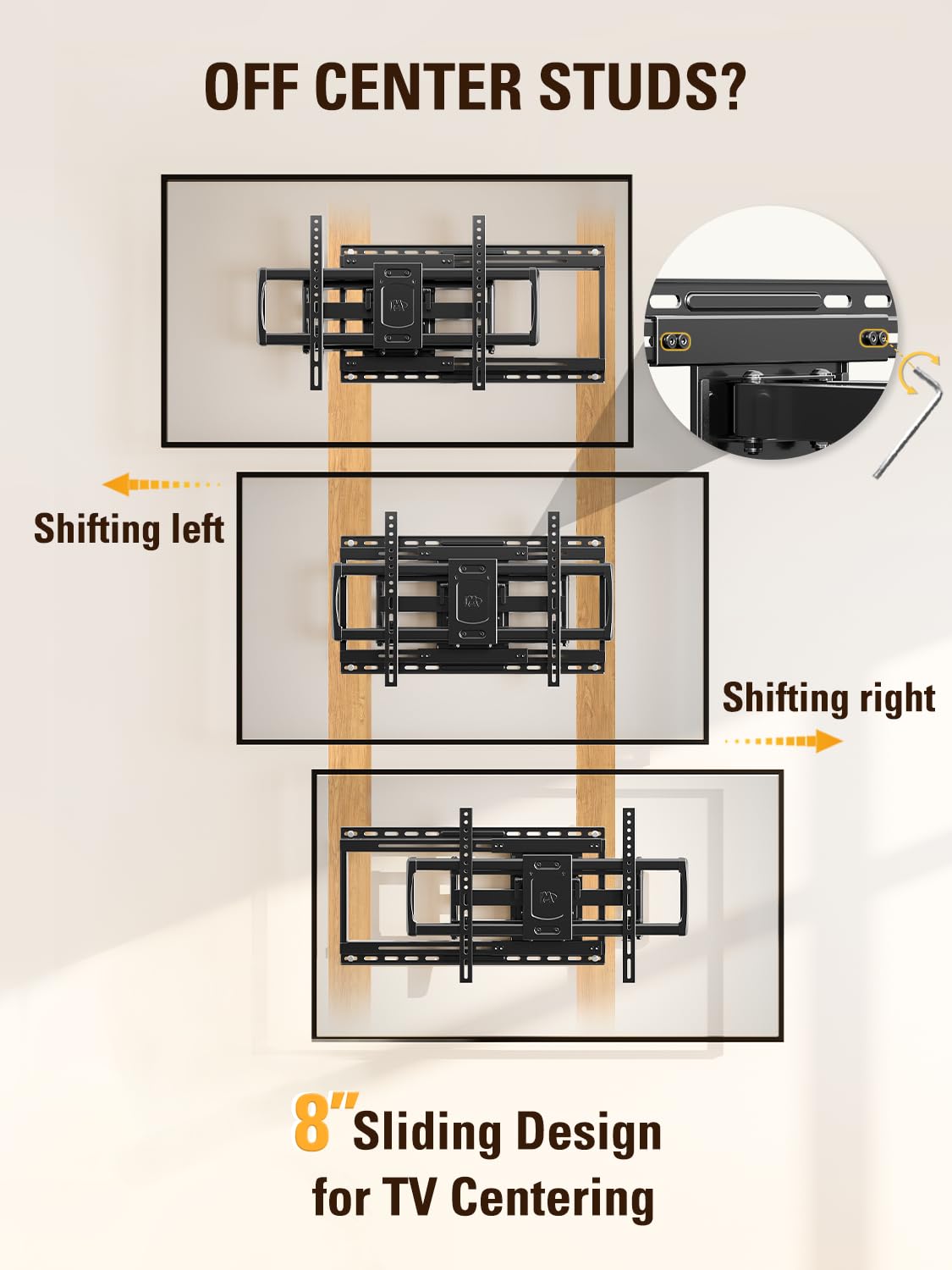 Mounting Dream MD2198 Sliding TV Wall Mount – 42-86 inch TVs, Full Motion
