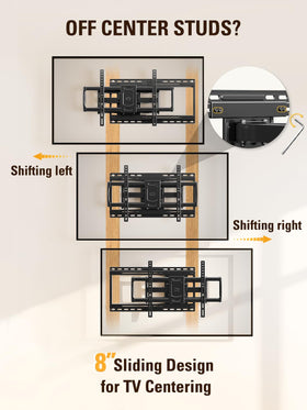 Mounting Dream MD2198 Sliding TV Wall Mount – 42-86 inch TVs, Full Motion