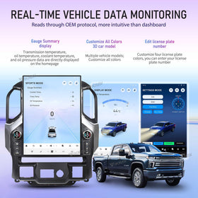 15.6 Inch Touch Screen Android Car Radio for GMC Sierra Chevrolet Silverado 2019 2020 2021 2022 2023 2024 2025 Head Unit Wirless Carplay GPS Navigation Screen Upgrade Multimedia Player Android Auto