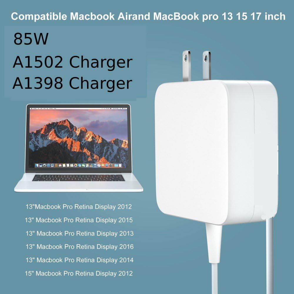 Givehooy 85W T-tip Charger for MacBook Pro 2012–2015