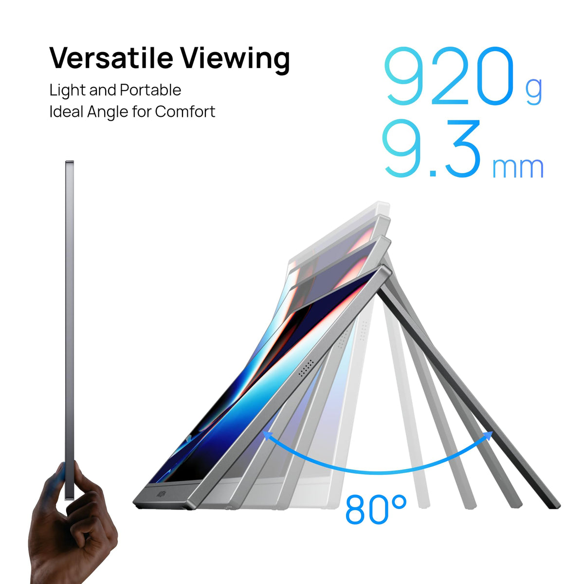 ARZOPA Z1C Plus sturdy metal stand keeps the monitor stable
