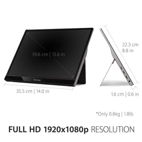 ViewSonic VG1655 mini HDMI connection supports external devices