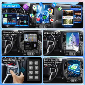 15.6 Inch Touch Screen Android Car Radio for GMC Sierra Chevrolet Silverado 2019 2020 2021 2022 2023 2024 2025 Head Unit Wirless Carplay GPS Navigation Screen Upgrade Multimedia Player Android Auto