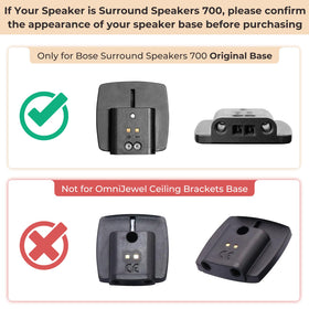 Height Adjustable UFS-20 Stand for Bose Speaker Stands, with Slideconnect Bracket, for Surround 700, OmniJewel Lifestyle 650, CineMate GS Series II, for Bose 700 Speaker Stands