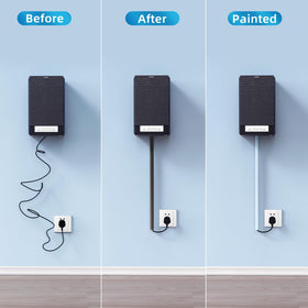 Yecaye 128in Wall Cord Hider — On-Wall Cable Concealer for Home & Office (Black)