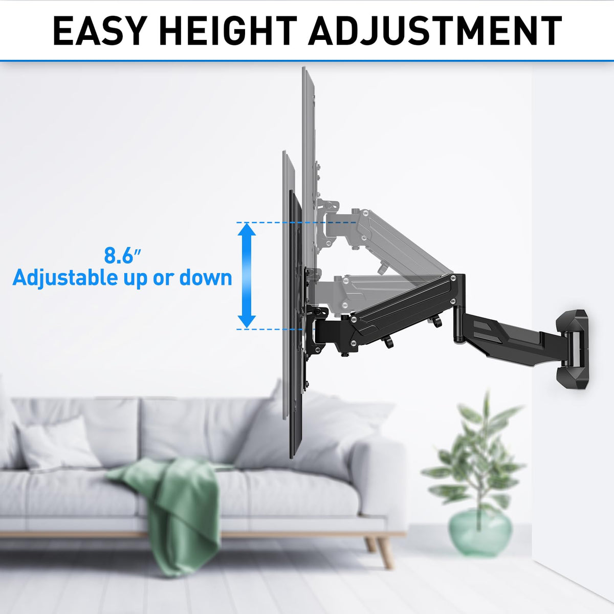 MountUp cold-formed steel construction ensures durable TV mounting.