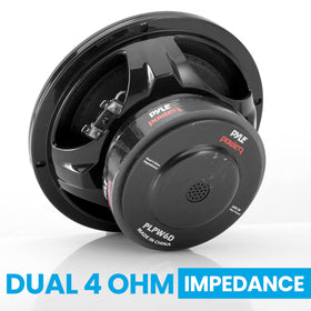 Pyle PLPW6D 6.5-Inch Car Subwoofer — 600W Peak, Dual 4Ω, Foam Surround