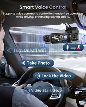 IIWEY C4 PRO 4-Channel Dash Cam 360° | 2.7K Front, 2K Rear, 1080P Side, AI Plate Reader, 5GHz WiFi