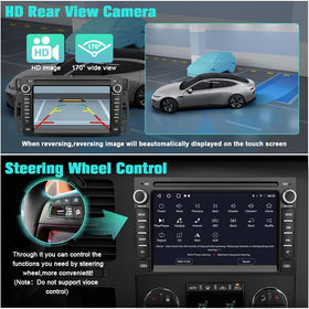 AWESAFE 4 Core 64GB Car Stereo for Chevy Silverado Tahoe GMC Sierra Yukon 2007-2013, Android 13 Touch Screen Silverado Radio Support Wireless CarPlay Android Auto GPS WiFi SWC - with Backup Camera
