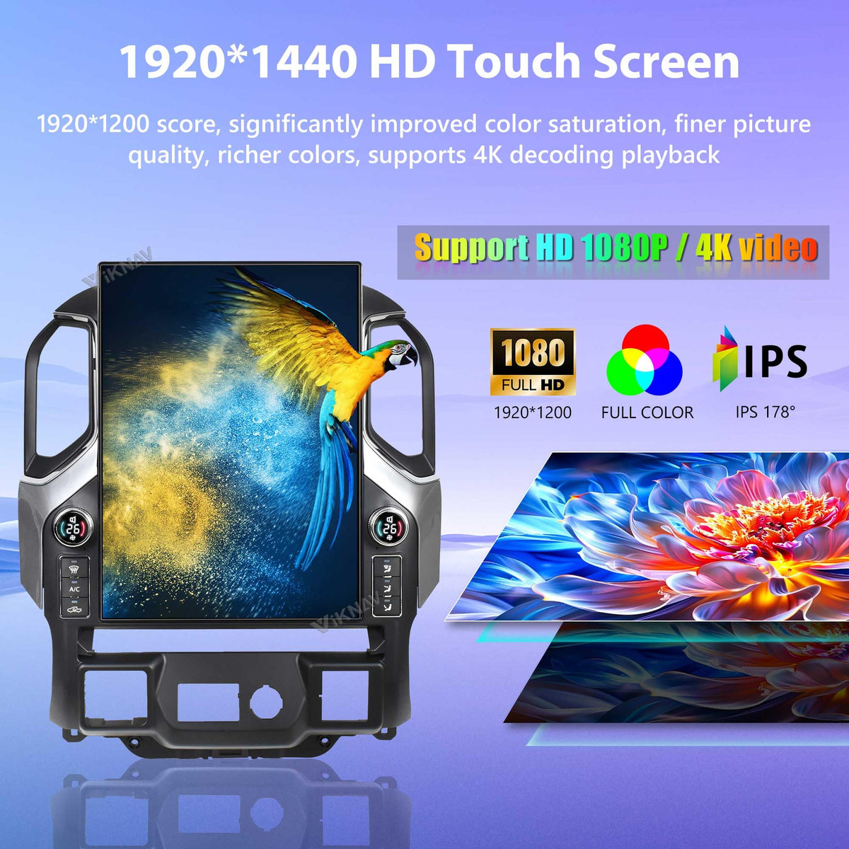 15.6 Inch Touch Screen Android Car Radio for GMC Sierra Chevrolet Silverado 2019 2020 2021 2022 2023 2024 2025 Head Unit Wirless Carplay GPS Navigation Screen Upgrade Multimedia Player Android Auto