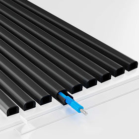 Yecaye 128in Wall Cord Hider — On-Wall Cable Concealer for Home & Office (Black)