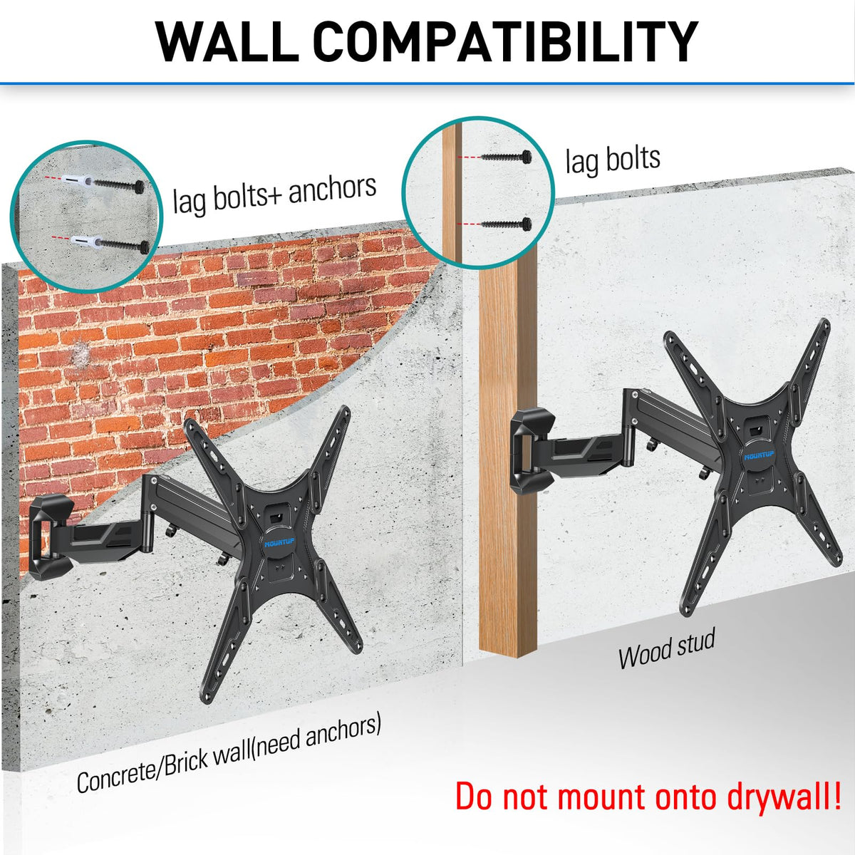 MountUp compatibility with major brands enables flexible TV choices.