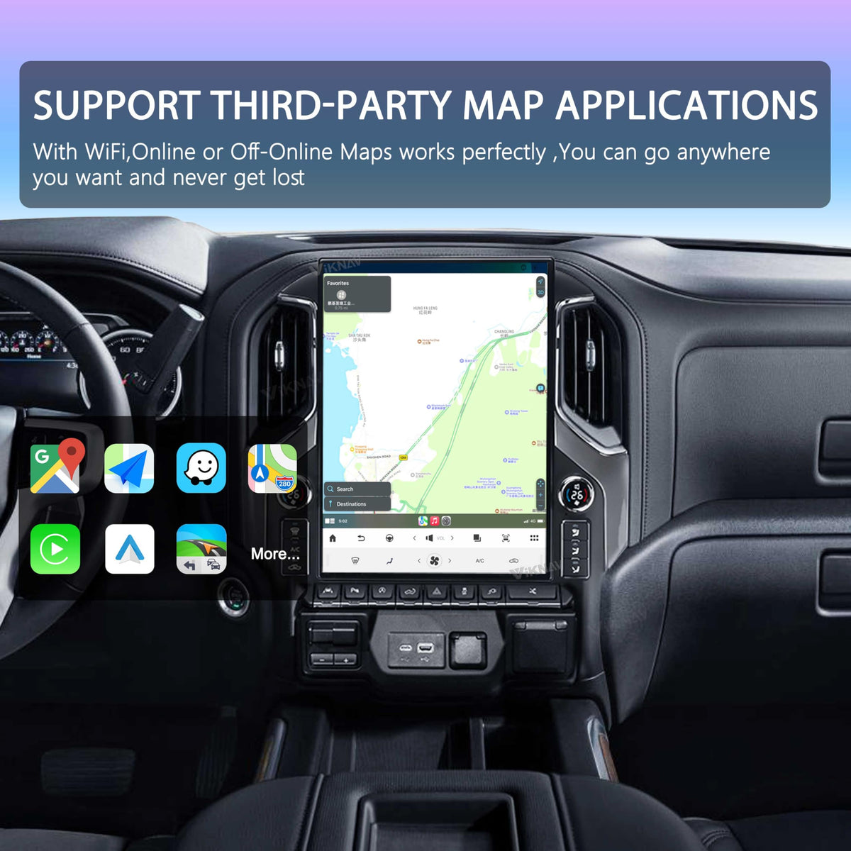 15.6 Inch Touch Screen Android Car Radio for GMC Sierra Chevrolet Silverado 2019 2020 2021 2022 2023 2024 2025 Head Unit Wirless Carplay GPS Navigation Screen Upgrade Multimedia Player Android Auto