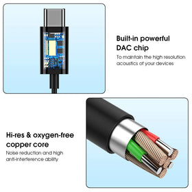 iMangoo USB-C headphones with metal-plated connectors for durable connectivity