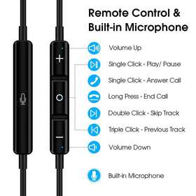 iMangoo USB-C headphones remote and mic for hands-free calls